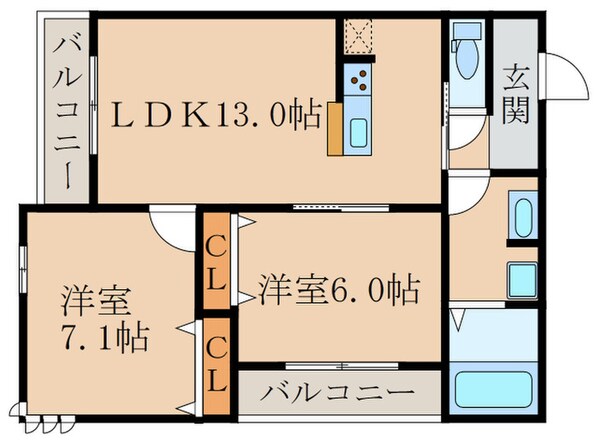 ルラシオン里町の物件間取画像